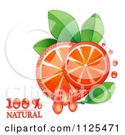 Poster, Art Print Of Natural Blood Orange Slices And Text On White 2
