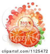 Natural Blood Orange Slices And Text On White 3