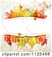 Poster, Art Print Of Background With Autumn Maple Leaves Hearts And Copyspace