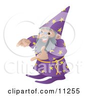 Old Male Wizard Gesturing With His Hands
