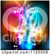 Poster, Art Print Of Colorful Wave And Music Note Background 1