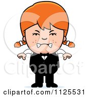 Poster, Art Print Of Angry Red Haired Waiter Girl