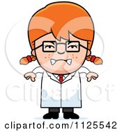 Poster, Art Print Of Angry Red Haired Scientist Girl
