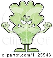 Cartoon Of An Angry Lettuce Mascot Royalty Free Vector Clipart by Cory Thoman