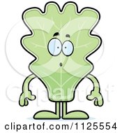 Cartoon Of A Surprised Lettuce Mascot Royalty Free Vector Clipart