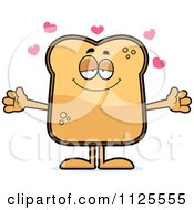 Loving Toast Mascot With Open Arms