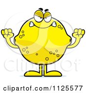 Cartoon Of An Angry Lemon Mascot Royalty Free Vector Clipart by Cory Thoman