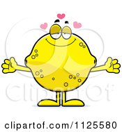 Poster, Art Print Of Loving Lemon Mascot With Open Arms