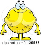 Cartoon Of A Happy Lemon Mascot Royalty Free Vector Clipart