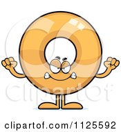 Cartoon Of An Angry Donut Mascot Royalty Free Vector Clipart by Cory Thoman