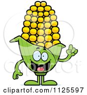Corn Mascot With An Idea