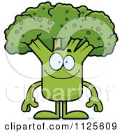 Cartoon Of A Happy Broccoli Mascot Royalty Free Vector Clipart