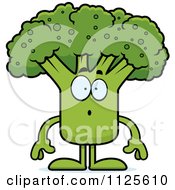 Cartoon Of A Surprised Broccoli Mascot Royalty Free Vector Clipart