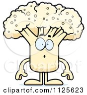 Cartoon Of A Surprised Cauliflower Mascot Royalty Free Vector Clipart