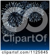 Poster, Art Print Of Night Sky With Holiday Fireworks