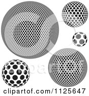 Poster, Art Print Of Black And White Dotted Spheres