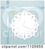 Poster, Art Print Of Paper Snowflake Gift Tag With Blue Ribbons And Wrap