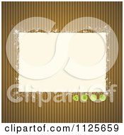 Clipart Of Torn Paper With Green Buttons On Corrugated Cardboard Royalty Free Vector Illustration
