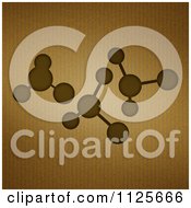 Poster, Art Print Of Molecule Design On Corrugated Cardboard