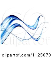 Poster, Art Print Of Blue Waves Or Tentacles On White