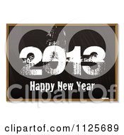 Poster, Art Print Of Black Board With Grungy 2013 Happy New Year In Chalk