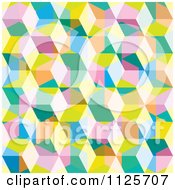 Seamless Colorful Eighties Cube Background Pattern