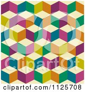 Poster, Art Print Of Seamless Colorful Cube Background Pattern