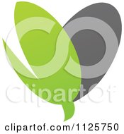 Poster, Art Print Of Green And Gray Organic Sprout Heart