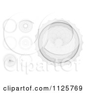 Clipart Of A Grayscale Security Banknote And Certificate Guilloche Designs Royalty Free Vector Illustration