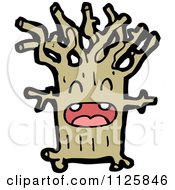 Cartoon Of An Ent Tree 1 Royalty Free Vector Clipart by lineartestpilot