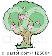 Poster, Art Print Of Tree With Hearts And Green Foliage