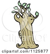 Cartoon Of A Tree With Green Foliage 36 Royalty Free Vector Clipart