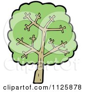 Cartoon Of A Tree With Green Foliage 31 Royalty Free Vector Clipart