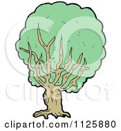 Cartoon Of A Tree With Green Foliage 34 Royalty Free Vector Clipart