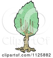 Cartoon Of A Tree With Green Foliage 33 Royalty Free Vector Clipart