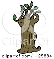 Cartoon Of A Tree With Green Foliage 38 Royalty Free Vector Clipart