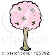 Poster, Art Print Of Flowering Tree With Pink Foliage 2