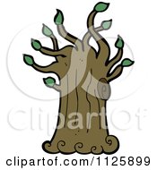Cartoon Of A Tree With Green Foliage 35 Royalty Free Vector Clipart
