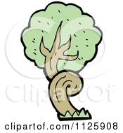 Cartoon Of A Tree With Green Foliage 26 Royalty Free Vector Clipart