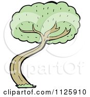 Cartoon Of A Tree With Green Foliage 24 Royalty Free Vector Clipart