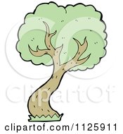 Cartoon Of A Tree With Green Foliage 25 Royalty Free Vector Clipart