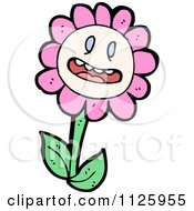 Poster, Art Print Of Pink Flower Character 6