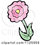 Cartoon Of A Pink Flower 2 Royalty Free Vector Clipart