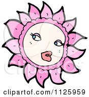 Poster, Art Print Of Pink Flower Character 5