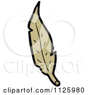 Cartoon Of A Brown Leaf Royalty Free Vector Clipart by lineartestpilot