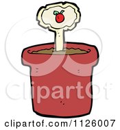 Poster, Art Print Of Tomato Plant Marker In A Pot