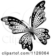 Clipart Of A Black And White Butterfly 30 Royalty Free Vector Illustration