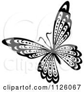 Clipart Of A Black And White Butterfly 25 Royalty Free Vector Illustration