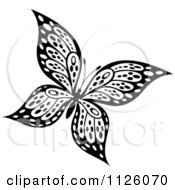 Clipart Of A Black And White Butterfly 28 Royalty Free Vector Illustration
