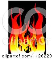 Clipart Of Hot Flames Over White Royalty Free Vector Illustration